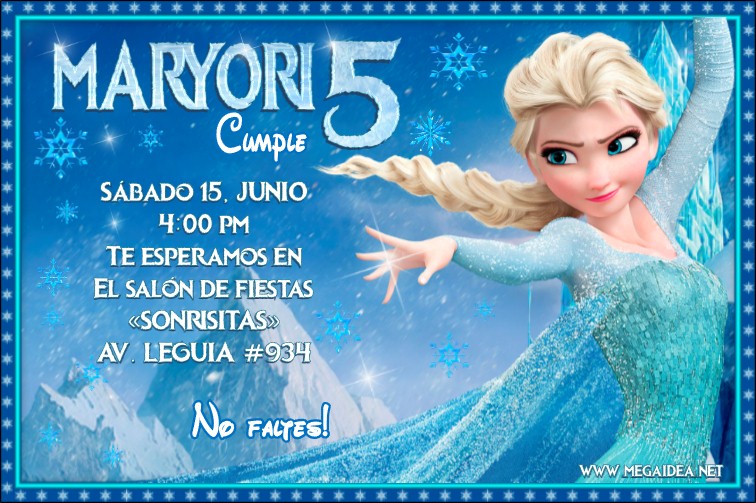 Elsa Frozen Invitacion