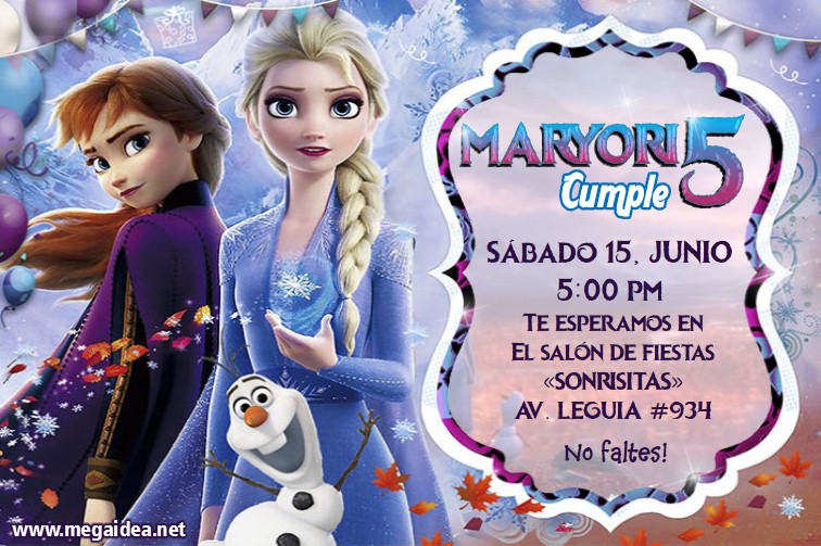 Frozen2 Invitacion 2