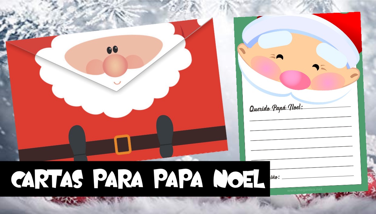 Humillar Cámara Marco de referencia Carta Navideña para Papá Noel Gratis para Imprimir con Sobre - Mega Idea