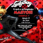 Plantilla Invitación de Ladybug Miraculous – Miraculous Ladybug Birthday Invitations Free