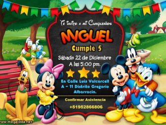 Mickey Amigos Invitacion
