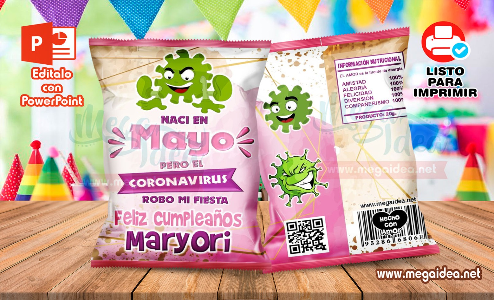 Mayo Coronavirus Girl ChipsBags