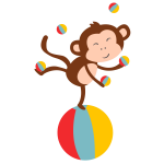 mono feliz