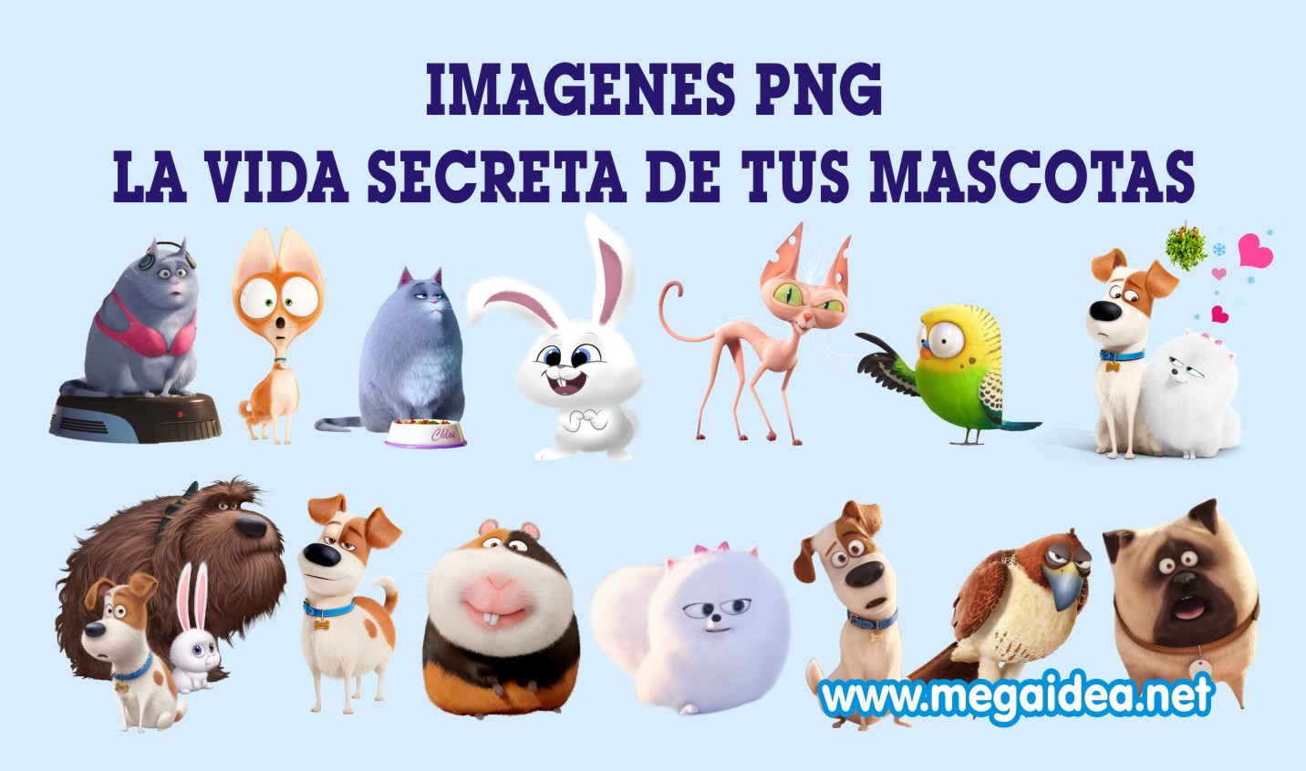 La Vida Secreta de tus Mascotas Clipart PNG transparente - Mega Idea