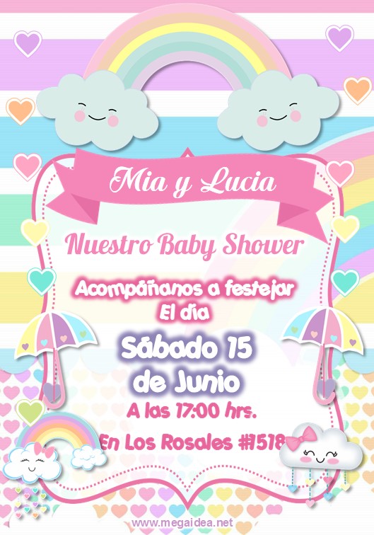 Invitacion Baby Shower Lluvia de Amor 1