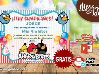 invitacion Angry Birds muestra