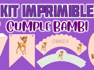 Kit Imprimible cumple BAMBI muestra