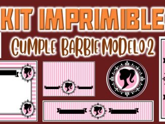 Kit Imprimible cumple Barbie modelo 2 muestra
