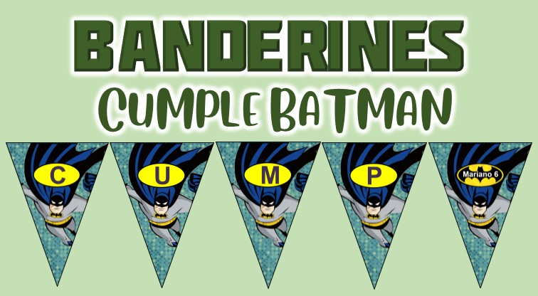  Banderines de Batman para Cumpleaños