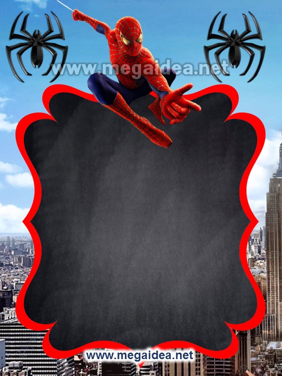 FONDO Invitacion Spiderman pelicula