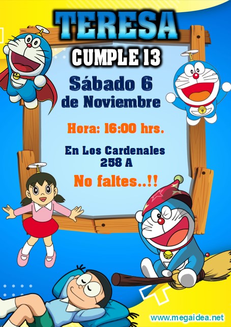 Invitacion Doraemon 1