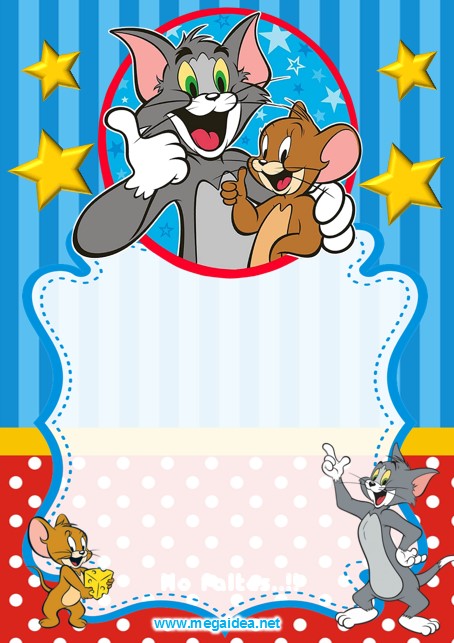 fondo Invitacion Tom y Jerry 1