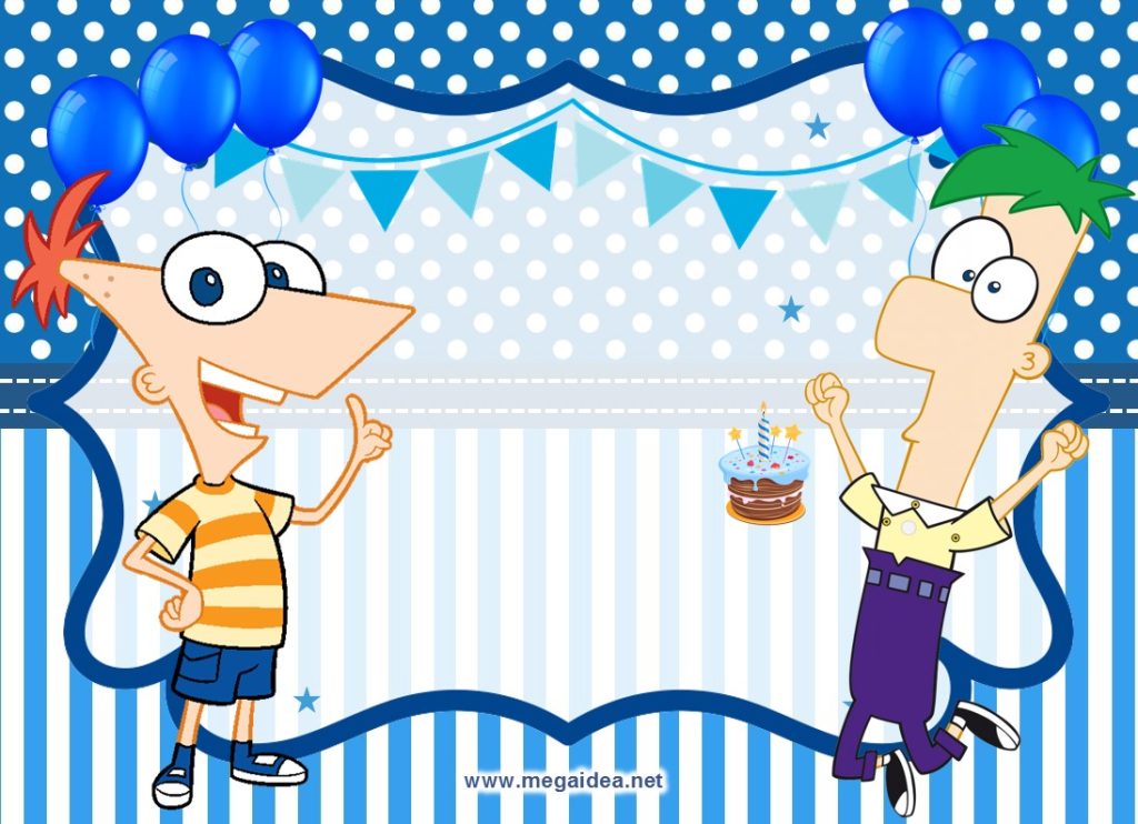 fondo invitacion Phineas y Ferb 1