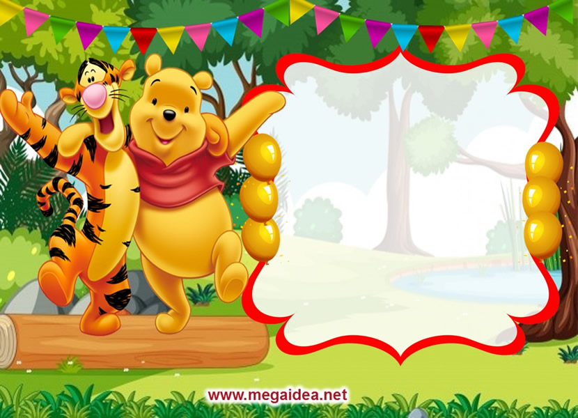 fondo invitacion Winnie the Pooh