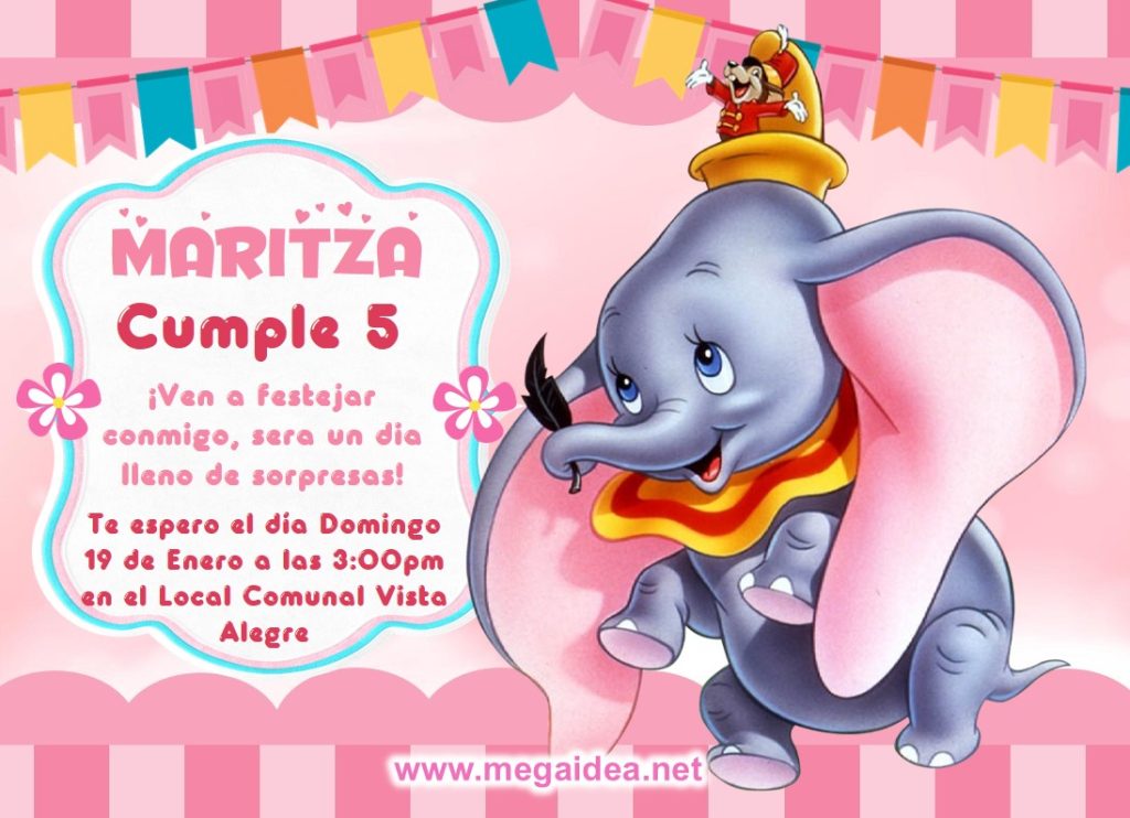 invitacion Dumbo