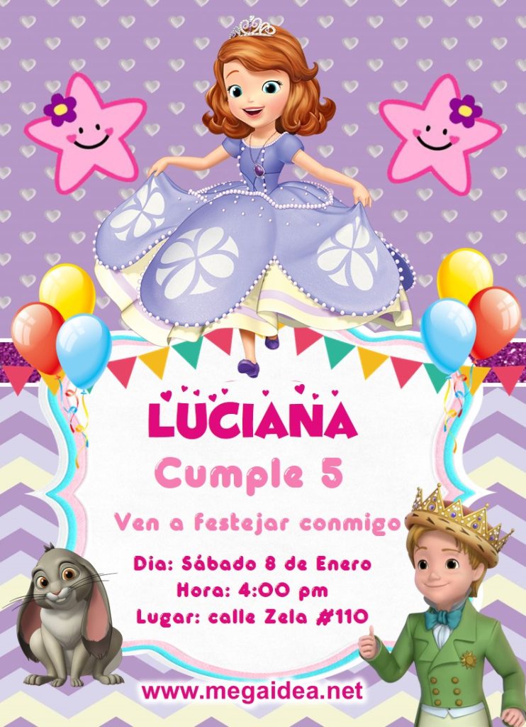 invitacion Princesa Sofia