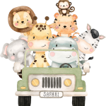 carro safari animalitos
