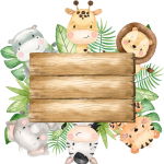 madera safari animalitos