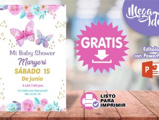 Invitacion Baby Shower Mariposas GRATIS