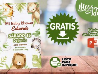 invitacion gratis de baby shower safari